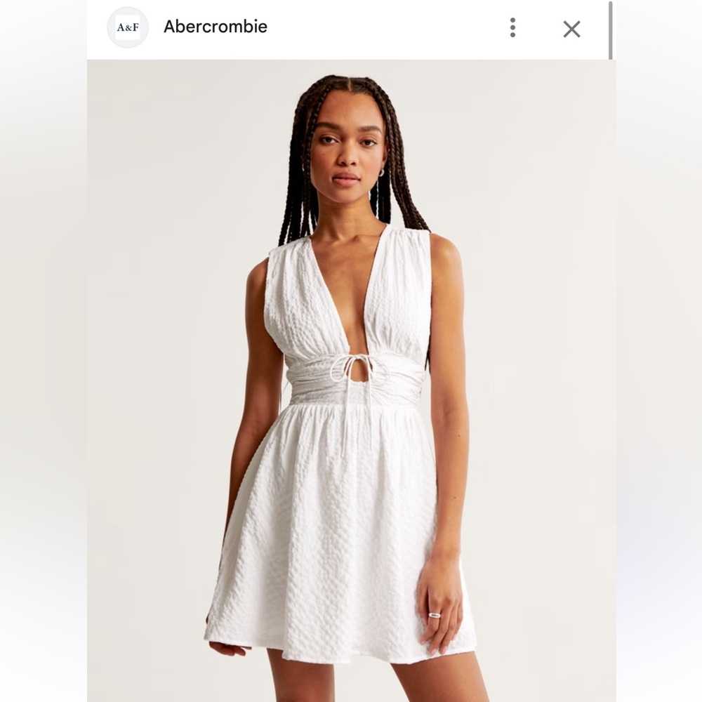 Abercrombie & Fitch White Sleeveless Dress